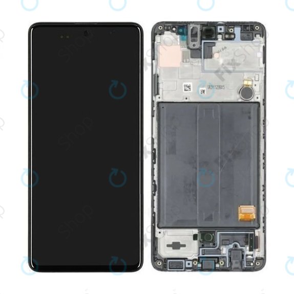 Wyświetlacz do Samsung A51 A515F, Ekran dotykowy z ramką, GH82-21669A, GH82-21680A, GH82-22083A, GH82-22084A, Prism Crush Black, Genuine Service Pack