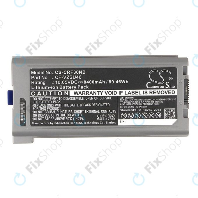 Bateria do Panasonic Toughbook CF-30, 31, 53, 8400mAh, Li-Ion, 10.65V, CF-VZSU46, HQ