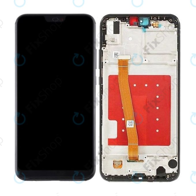 Wyświetlacz do Huawei P20 Lite, Ekran dotykowy z ramką, Czarny, Black, TFT