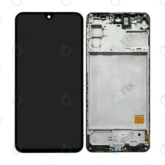 Wyświetlacz OLED do Samsung M31s M317F, Ekran dotykowy z ramką, Mirage Black