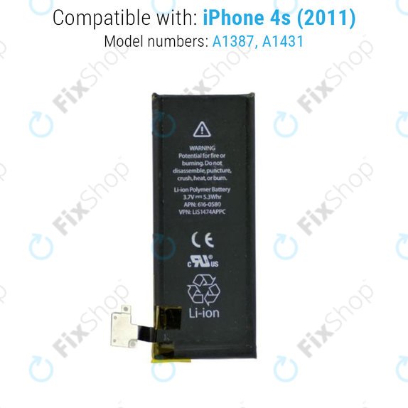 Bateria dla iPhone 4S, 1430mAh