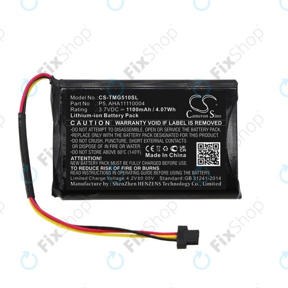 Bateria do TomTom Go 510, 1100mAh, Li-Ion, 3.7V, AHA11110004, HQ