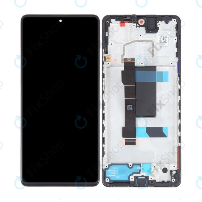 Wyświetlacz OLED do Xiaomi Poco X5 Pro, Ekran dotykowy z ramką, Astral Black