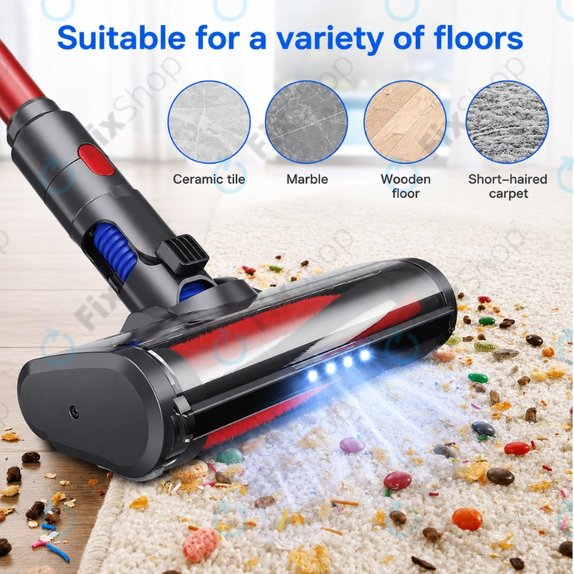 Glowica podlogowa z oswietleniem LED do Dyson V-series, Outsize