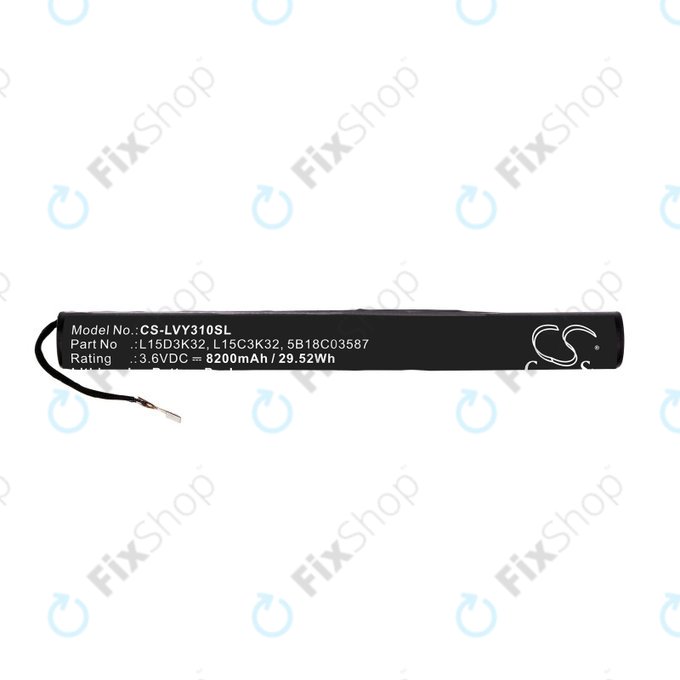 Bateria do Lenovo Yoga TAB 3 YT3-X50, L15D3K32, L15C3K32, 5B18C03587, 8200mAh, HQ