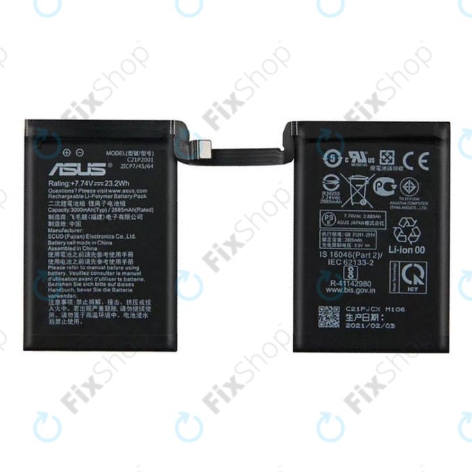 Bateria do Asus ROG Phone 5 ZS673KS, C21P2001, 6000mAh, 0B200-03920400, Genuine Service Pack