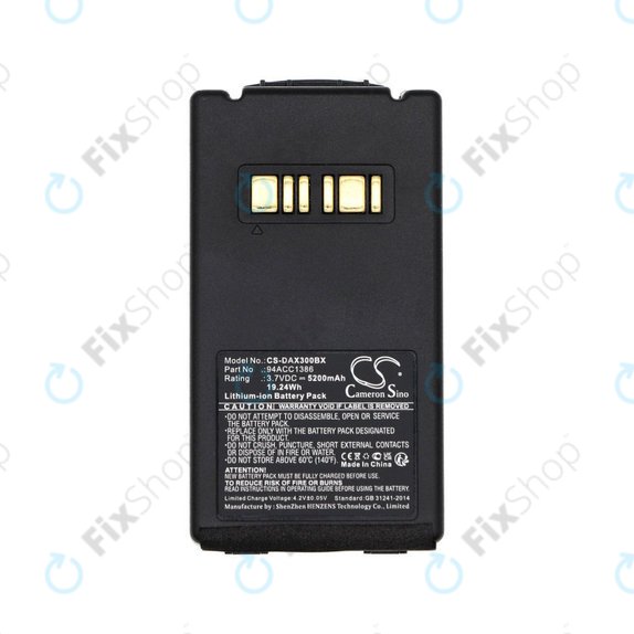 Bateria do Datalogic Falcon X3, Falcon X3+, Falcon X4, 5200mAh, Li-Ion, 3.7V, 94ACC1386, HQ