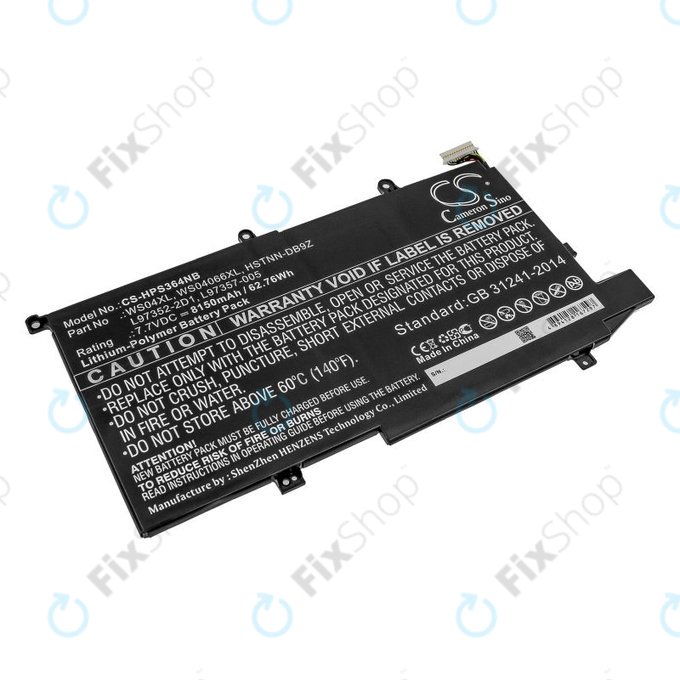 Bateria do HP Spectre X360 14-EA0002NI, X360 14-EA0002NX, 8150mAh, Li-Pol, 7.7V, WS04XL, HQ