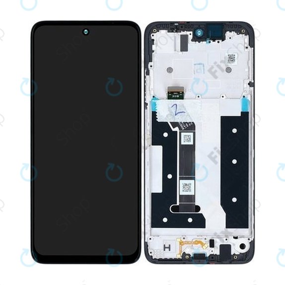 Wyświetlacz do Motorola Moto G35 5G, Ekran dotykowy z ramką, Czarny, Black, 5D68C28856, Genuine Service Pack