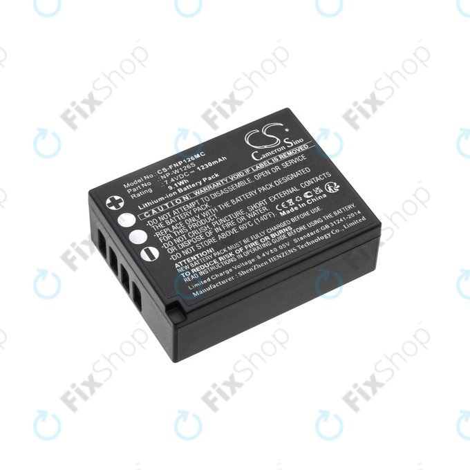 Bateria do Fujifilm Finepix Hs30, X-T30, 1230mAh, Li-Ion, 7.4V, NP-W126S, HQ