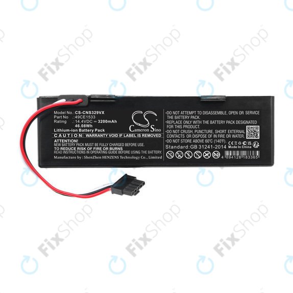Bateria do ETA Navaggio 2228, Cecotec Conga 3290, 3490, 3890, 3200mAh, Li-Ion, 14.4V, 49CE1533, HQ
