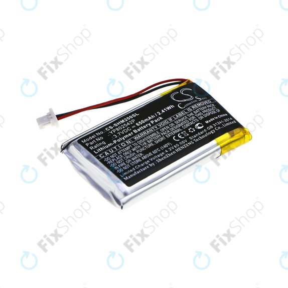 Bateria do Sena SMH-10s, SMH-20s, 650mAh, Li-Pol, 3.7V, YP802542P, HQ