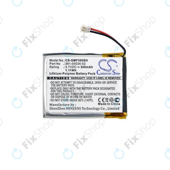 Bateria do Garmin Fenix 3, 3 HR, 361-00034-02, 300mAh, HQ
