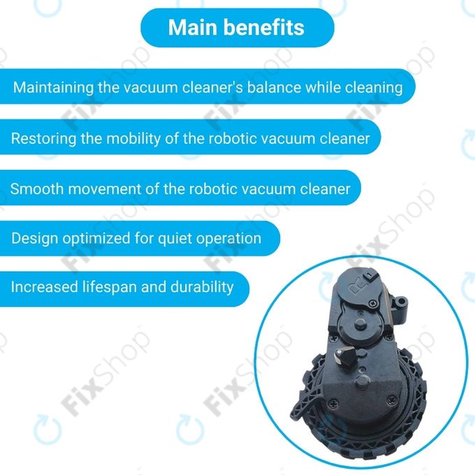 Koło z silnikiem do Ecovacs Deebot N-series, T-series, Ozmo-series, Prawy