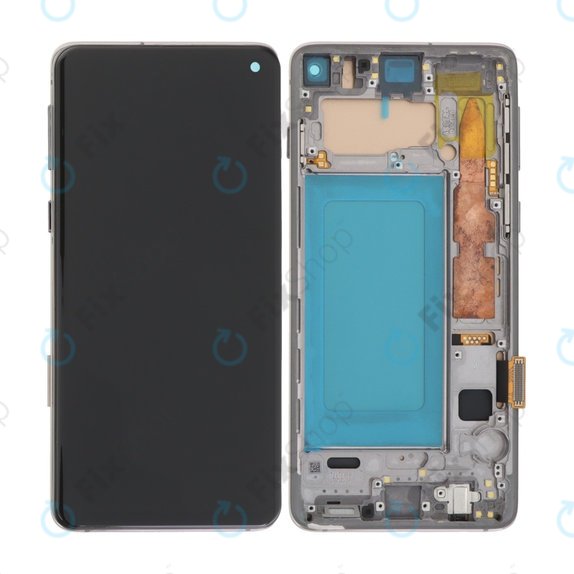 Wyświetlacz do Samsung S10 G973F, Ekran dotykowy z ramką, Prism Black, TFT