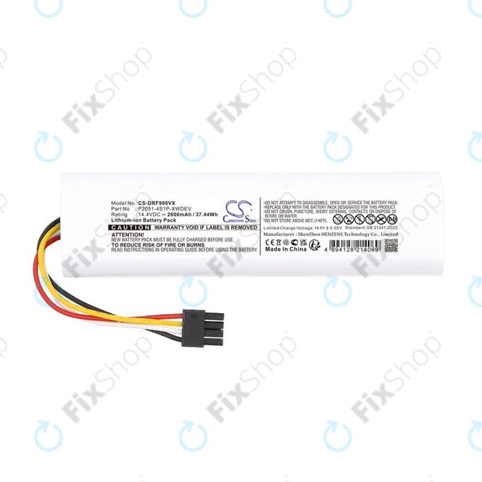 Bateria do Dreame D9 Plus, F9 Pro, 2600mAh, Li-Ion, 14.4V, P2051-4S1P-XWDEV, HQ