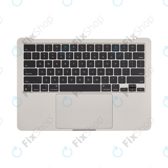 Górna rama klawiatury do MacBook Air 13", A3113 (2024), z klawiaturą US i baterią, Starlight, 661-40229, Genuine Apple