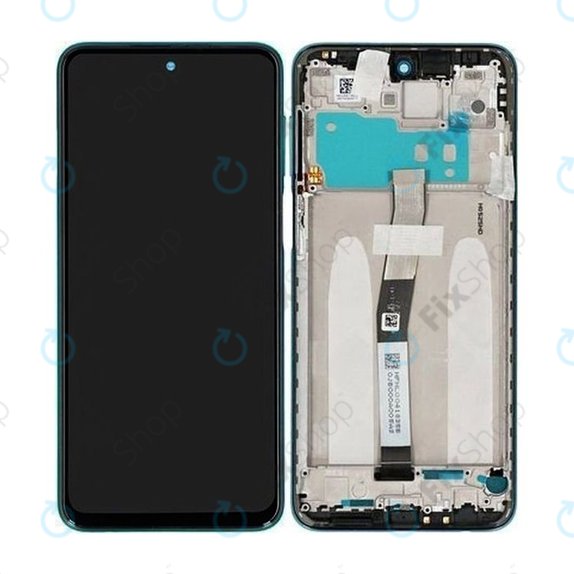 Wyświetlacz do Xiaomi Redmi Note 9 Pro, Ekran dotykowy z ramką, 560004J6B200, Tropical Green, Genuine Service Pack