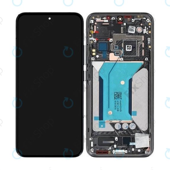 Wyświetlacz do Xiaomi 14 23127PN0CC, Ekran dotykowy z ramką, Czarny, Black, 56000400N300, Genuine Service Pack