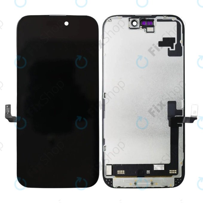 Wyświetlacz Soft OLED dla iPhone 16, Ekran dotykowy z ramką, DIAGNOSTIC