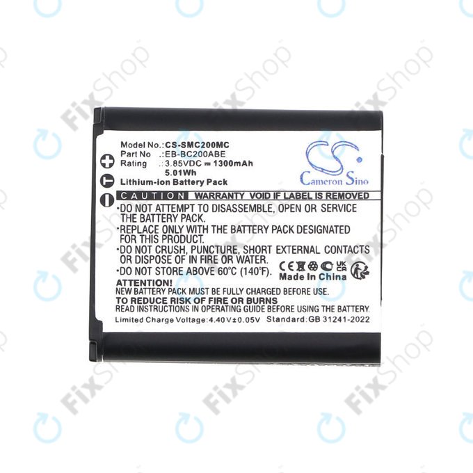 Bateria do Samsung Gear 360, 1300mAh, Li-Ion, 3.85V, EB-BC200ABE, HQ