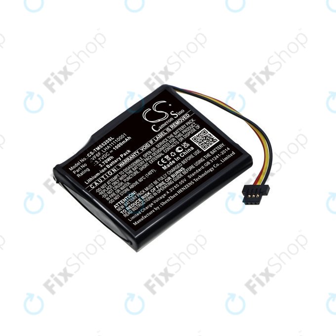 Bateria do TomTom Start 52, 1000mAh, Li-Ion, 3.7V, VF6F, HQ