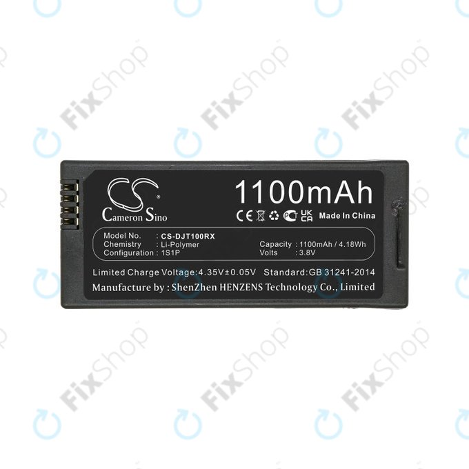 Bateria do DJI Tello, 1100mAh, Li-Pol, 3.8V, T01, HQ