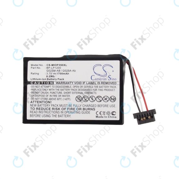 Bateria do Mitac Mio P350, 1700mAh, Li-Ion, 3.7V, BL-LP1230, HQ