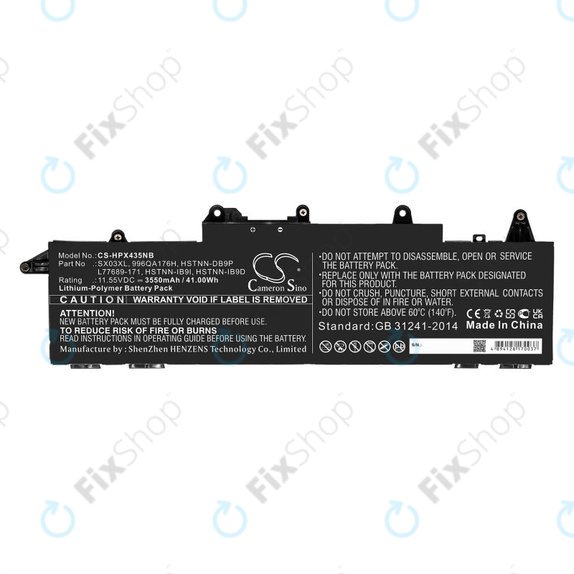 Bateria do HP ProBook x360 435 G7, 3550mAh, Li-Pol, 11.55V, SX03XL, HQ