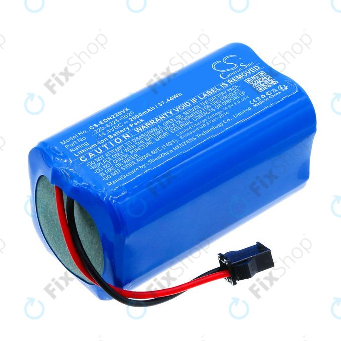 Bateria do Lenovo, Neebo, Prixton, Ecovacs, Ultenic, 2600mAh, Li-Ion, 14.4V, 220-6225-0020, HQ