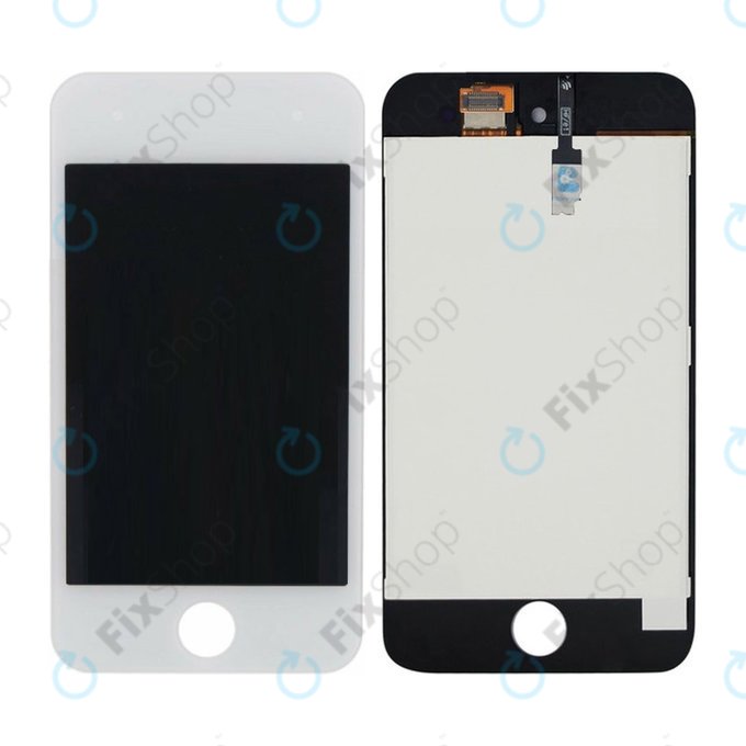 Wyświetlacz LCD dla iPod Touch (4th Gen), White, Ekran dotykowy z ramką