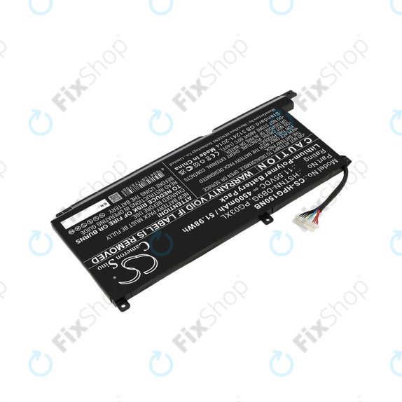Bateria do HP Pavilion Gaming 15,16, Spectre X360 15, 4500mAh, Li-Pol, 11.55V, 3ICP6/60/72, HQ