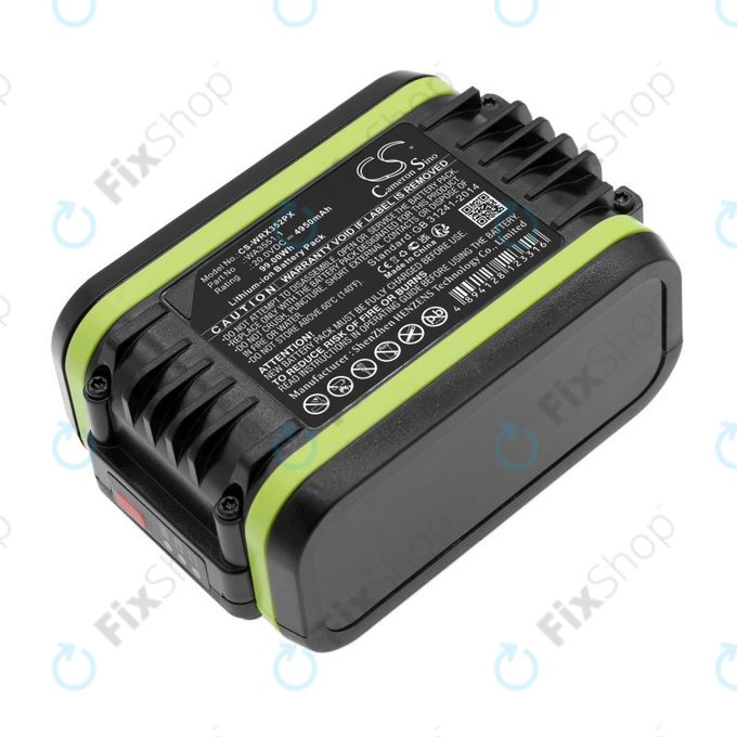 Bateria do Worx WX800.9 MAX, WX-JCR.9, 4950mAh, Li-Ion, 20V, WA3551.1, HQ