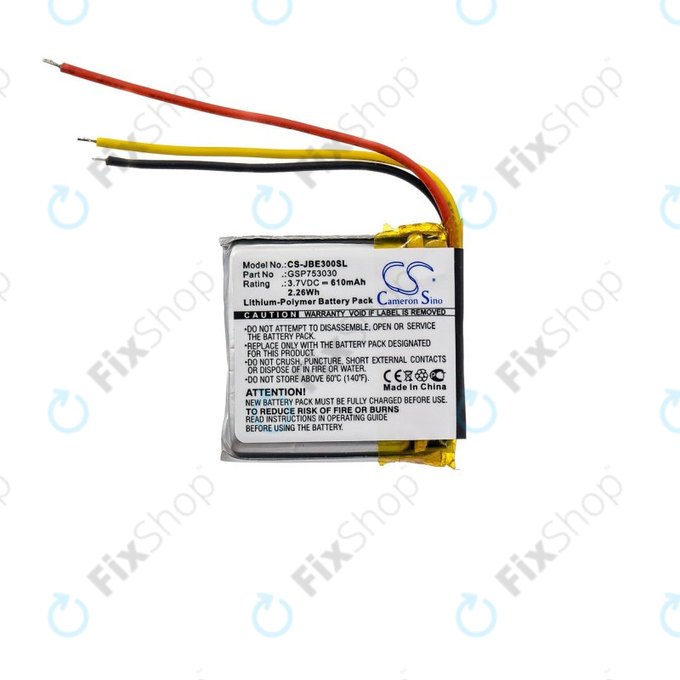 Bateria do JBL Everest Elite 300, E45BT, E55BT, Live 650BT NC, 610mAh, Li-Pol, 3.7V, GSP753030, HQ