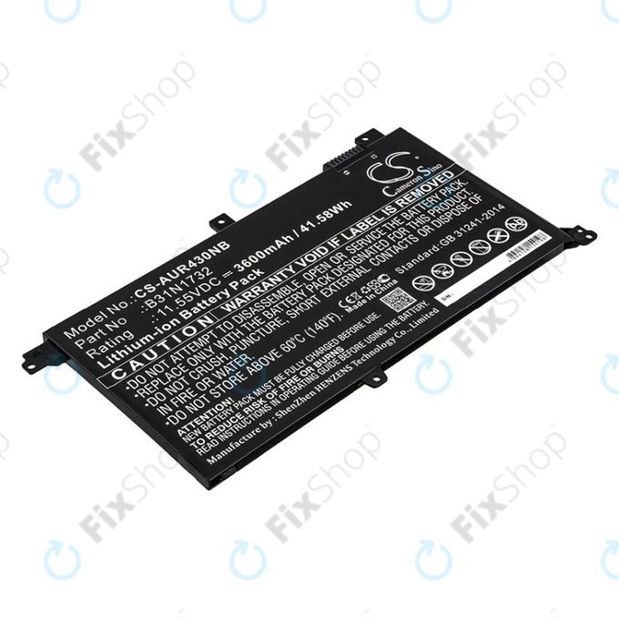 Bateria do Asus VivoBook S14, S430FA, 3600mAh, Li-Ion, 11.55V, B31N1732, HQ