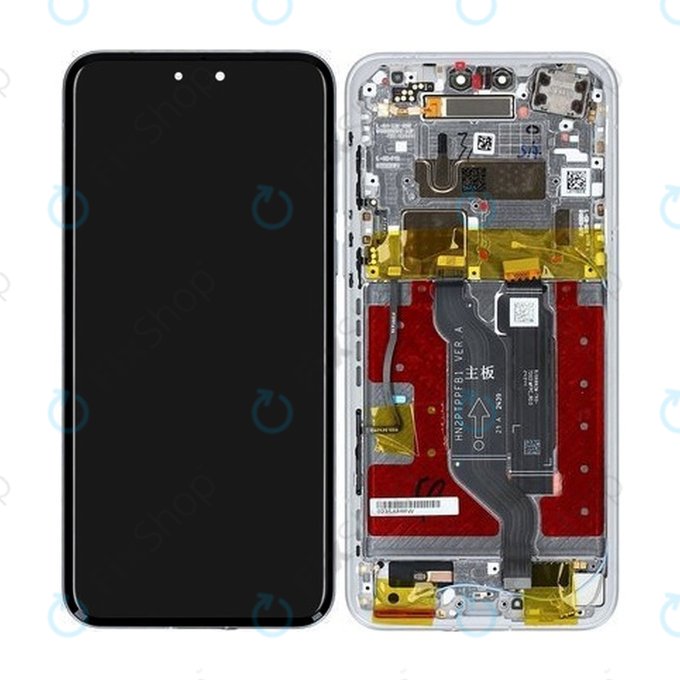 Wyświetlacz do Honor Magic7 Pro, Ekran dotykowy z ramką, Lunar Shadow Grey, 0235AMRW, Genuine Service Pack