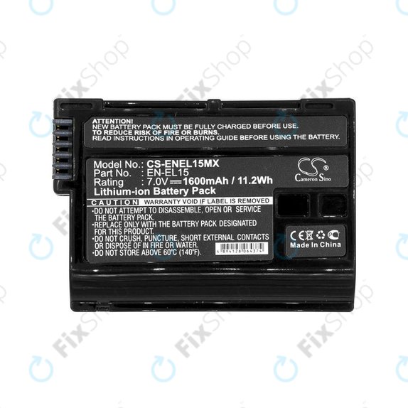 Bateria do Nikon Coolpix D7000, 1600mAh, Li-Ion, 7V, EN-EL15, HQ