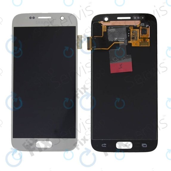 Wyświetlacz z ekranem dotykowym do Samsung S7 G930F, GH97-18523A, GH97-18761A, GH97-18757A, Czarny, Black, Genuine Service Pack
