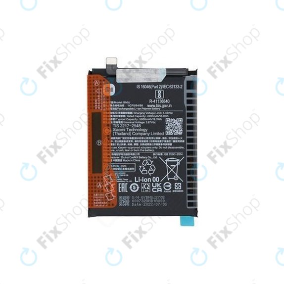 Bateria do Xiaomi Poco X5, Redmi Note 12, BN5J 5000mAh, 46020000F41Y Genuine Service Pack