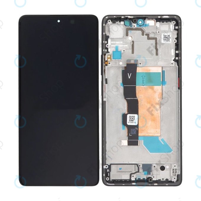 Wyświetlacz do Xiaomi Poco F5 23049PCD8G, 23049PCD8I, Ekran dotykowy z ramką, Czarny, Black, TFT