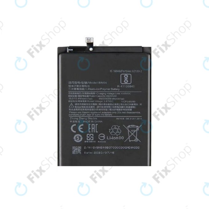 Bateria do Xiaomi Redmi 9, 9A, Note 9, BN54, 5020mAh