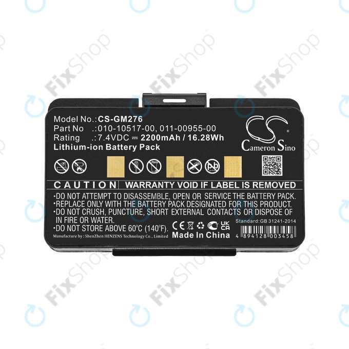 Bateria do Garmin GPSMAP 276, 296, 376, 378, 478, 495, 2200mAh, Li-Ion, 7.4V, 010-10517-00, HQ