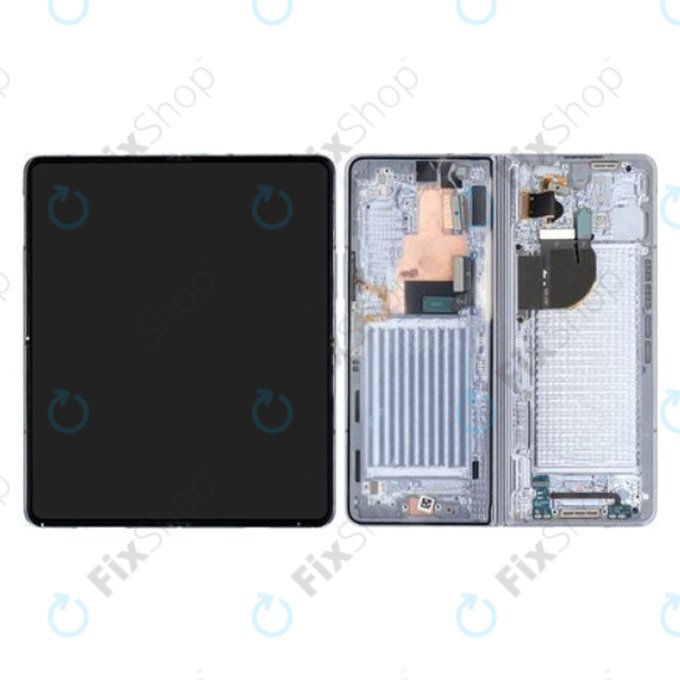 Wyświetlacz do Samsung Z Fold 5 F946B, Ekran dotykowy z ramką, Icyblue, GH82-31842C, Genuine Service Pack