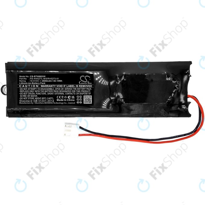 Bateria do Rowenta Air Force Extreme RH-seria, Tefal TY-seria, RS-RH5273, MISRH5273-01, Li-Ion, 18,5V 2600mAh, HQ