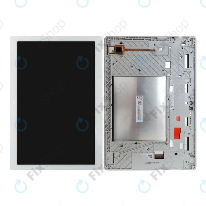 Wyswietlacz do Lenovo Tab M10 TB-X505, Ekran dotykowy z ramką, Bialy, White, TFT
