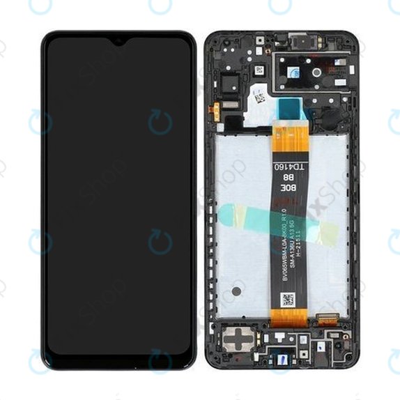 Wyświetlacz do Samsung A13 5G A136B, Ekran dotykowy z ramką, GH82-29077A, GH82-29078A, Czarny, Black, Genuine Service Pack