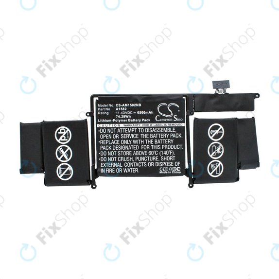Bateria do MacBook Pro 13" A1502 (Early 2015), 6500mAh, HQ