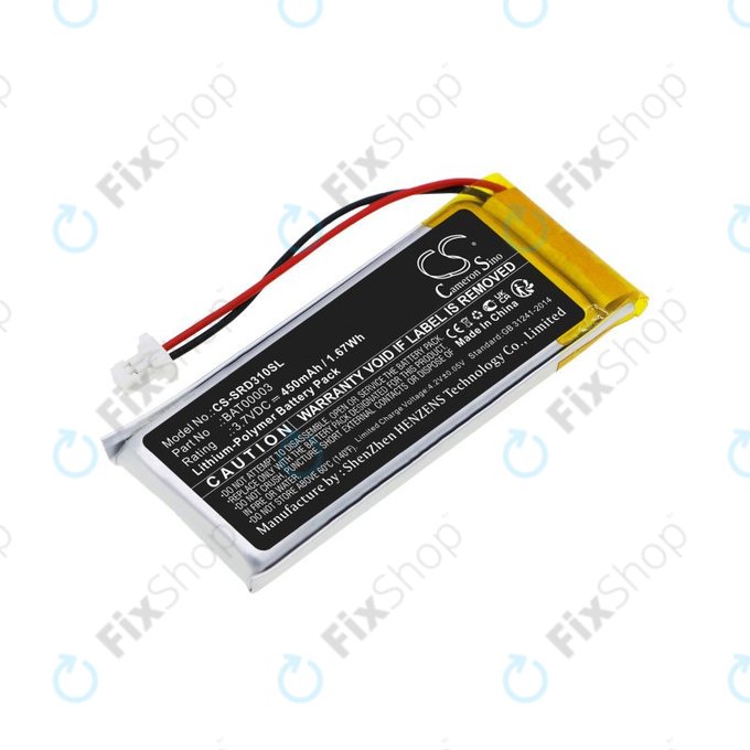 Bateria do Cardo Q1, Q3, 450mAh, Li-Pol, 3.7V, BAT00003, HQ