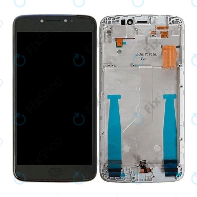 Wyświetlacz do Motorola Moto E4 Plus XT1771, Ekran dotykowy z ramką, Szary, Gray, TFT