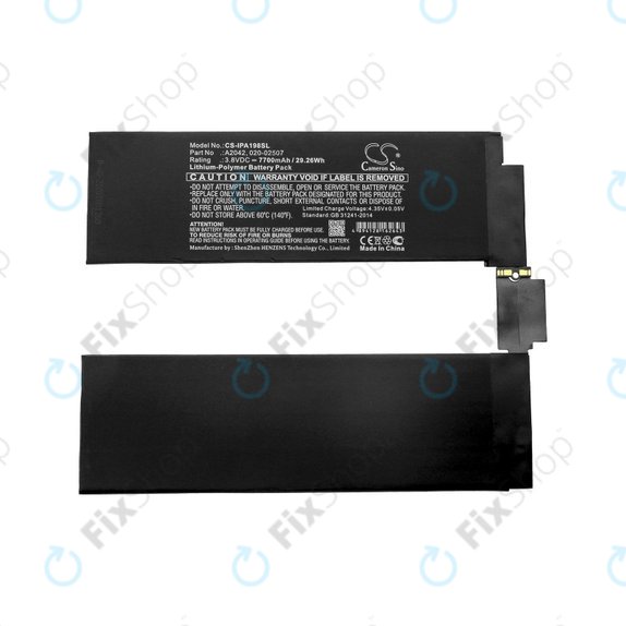 Bateria do iPad Pro 11.0" 1. Gen 2018, A2042, 020-02507, 7700mAh, HQ